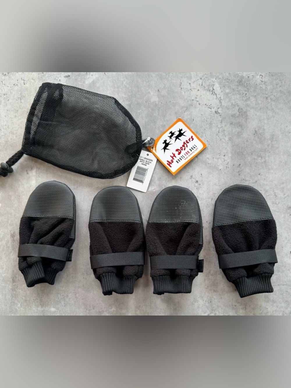 Hot Doggers Dog Booties for Snow, Small Black